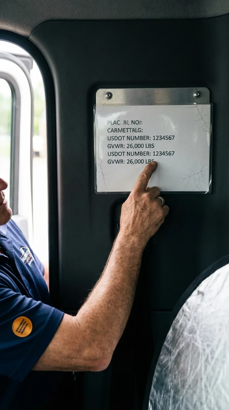 USDOT licensing placard verification in Carroll